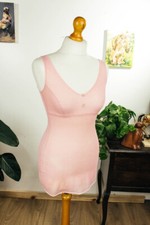 Robe De Nuit Vintage En Nylon Des Années 70 Rose XS