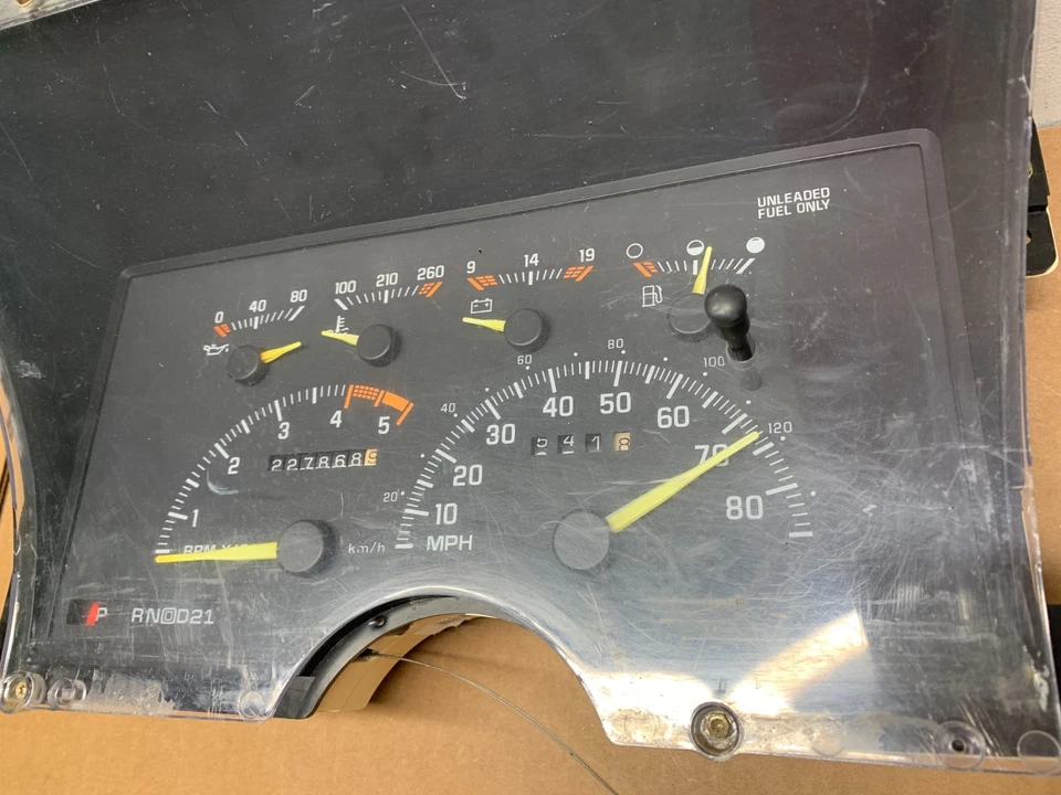 1992 1993 1994 Chevy GMC C1500 Truck Sierra Silverado Gauge Instrument Cluster - Image 3 of 4