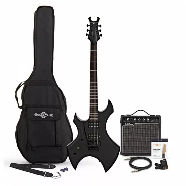 Harlem X Left Handed Electric Guitar 15W Amp Pack Black