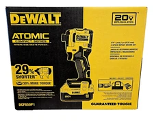 DEWALT ATOMIC 20V 1/4" 3 Speed IMPACT DRIVER KIT + 5Ah BATTERY, Charger DCF850P1