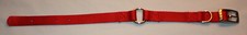 Collier petit chien à boucle réglable en nylon rouge