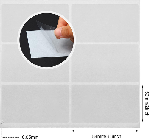 Clear Self Stick ID Transparent Card Overlay PVC Labels Clear ID Card Protective - Picture 2 of 12