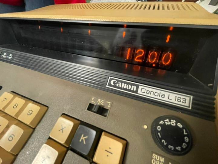 期間限定/限定値下/ビンテージ電子計算機】Canon CANOLA L 163 【公式