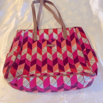 Vera Bradley Shoulder Bag Handbag Shopper Bohemian Chevron XL Gorgeous