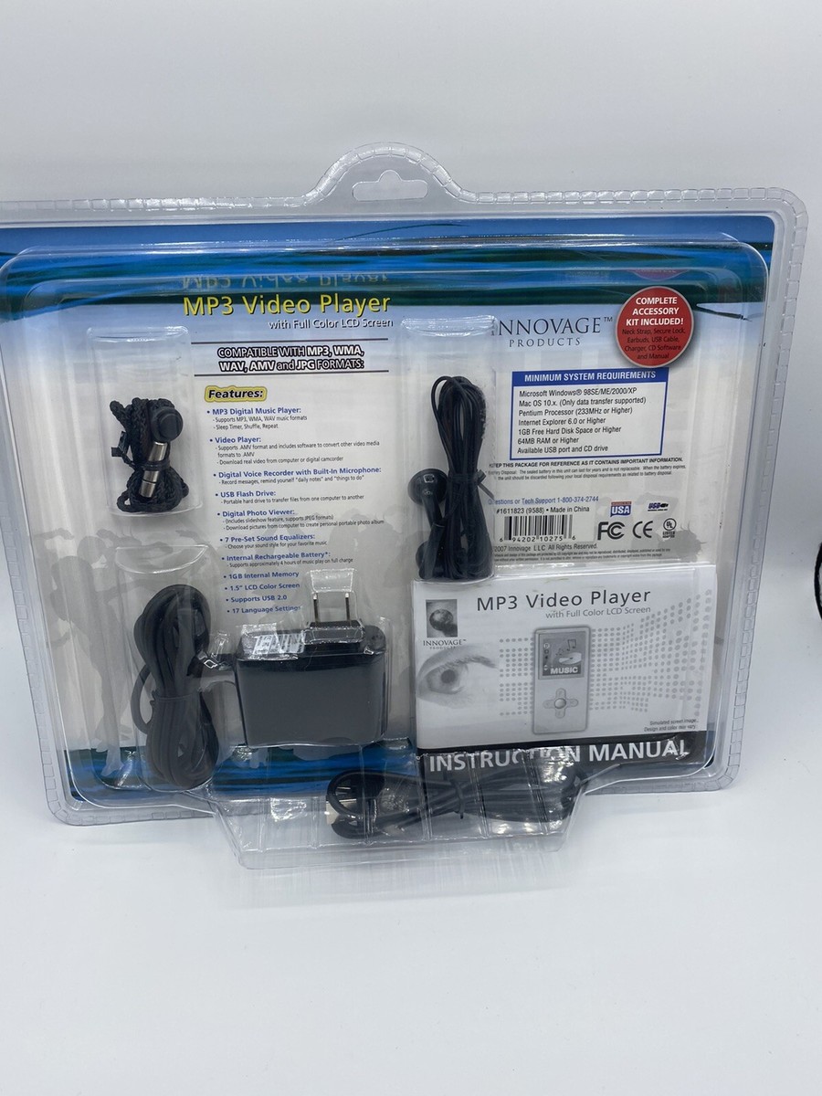Brand New Innovage Products MP3 Video Player With Full Color LCD