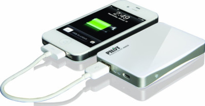 4000mAh Portable External Battery Charger White USB Backup Power Bank