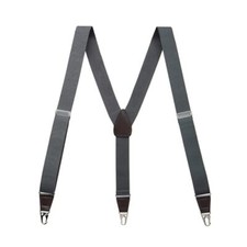 Suspenders for Men, Updated Clips and Adjustable Suspenders with Elastic Gray