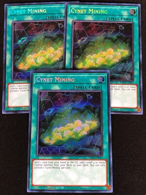 Yugioh Cynet Mining RA03-EN067 1ST SECRET X3 (NM)