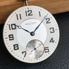 1937 Waltham Riverside Grade 1621 21 Jewels 16S Pocket Watch Movement Runs