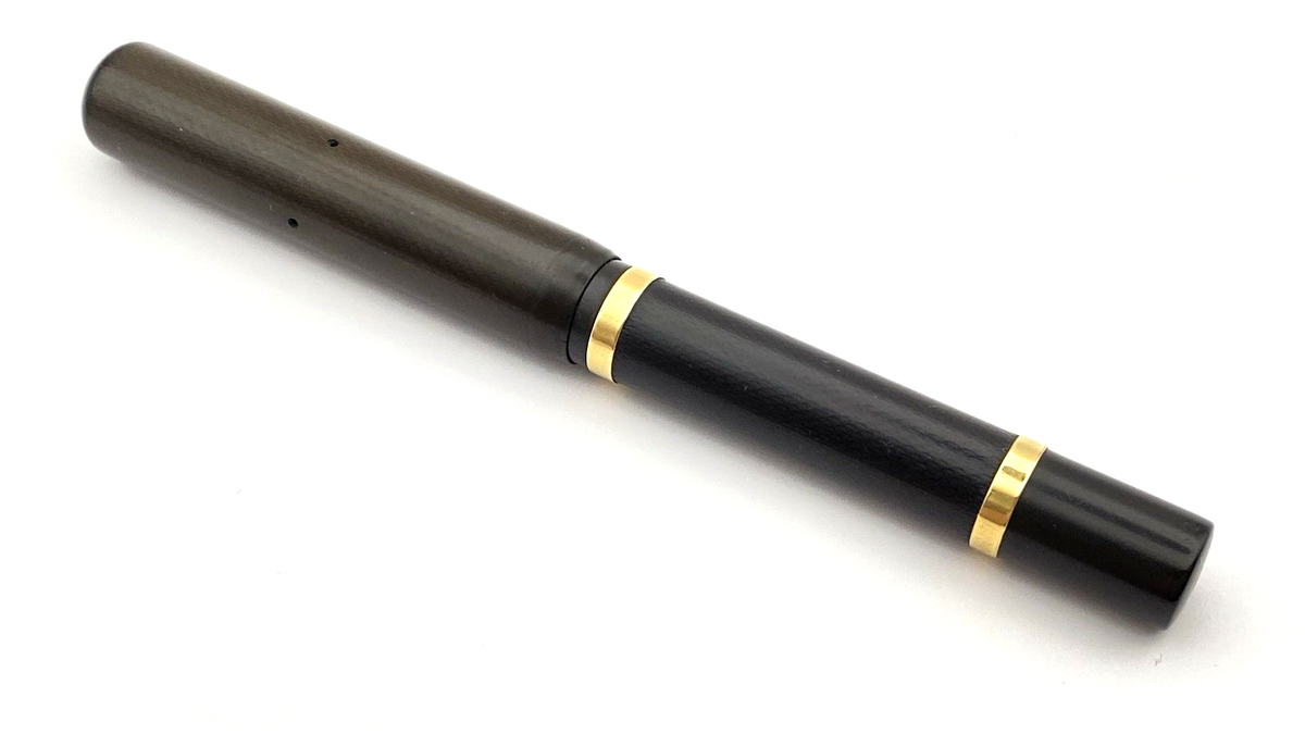 VINTAGE ONOTO SELF FILLING FOUNTAIN PEN IN BCHR AND 18K RINGS 14K
