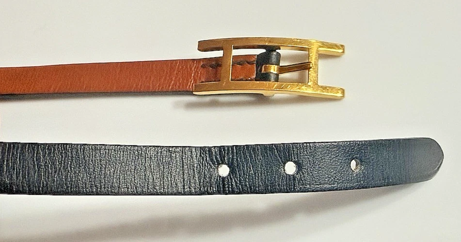 Pulsera Hermes Behapi Doble Tour Negra/Faun Reversible Foto 2 de 4