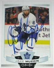 JAKE MUZZIN SIGNED 19-20 O-PEE-CHEE TORONTO MAPLE LEAFS CARD AUTOGRAPH AUTO!!