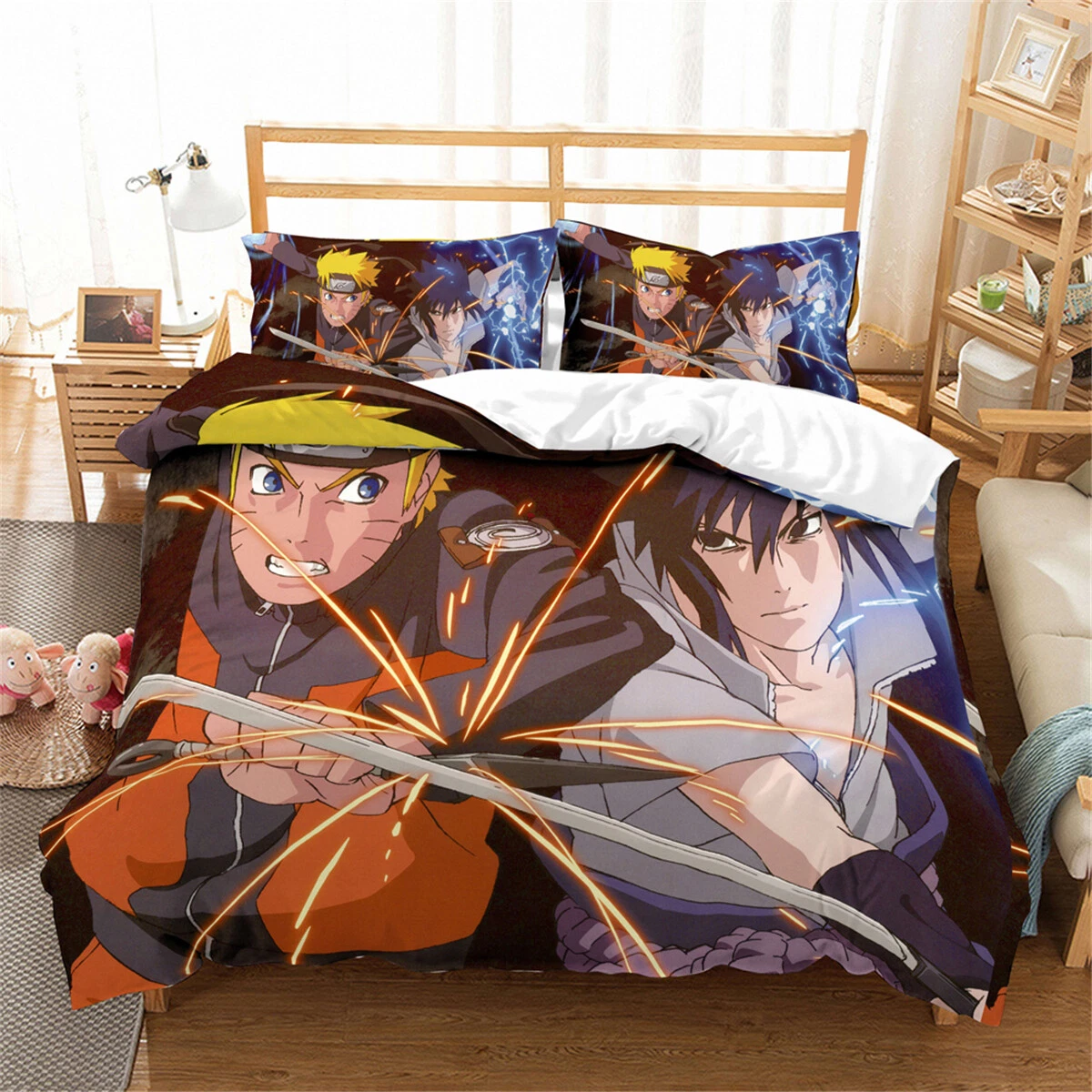 Anime Bedding Manga Comforter Bed Duvet Cover Set Quilt Cover Twin Full  Queen King Size with Pillow Cases for Bedroom Decoration 