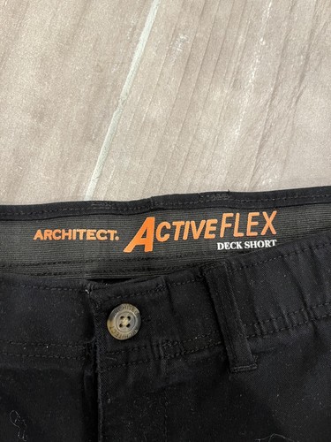 Architect Shorts Men’s 34 Waist Black Active Flex Deck Shorts - Picture 5 of 7