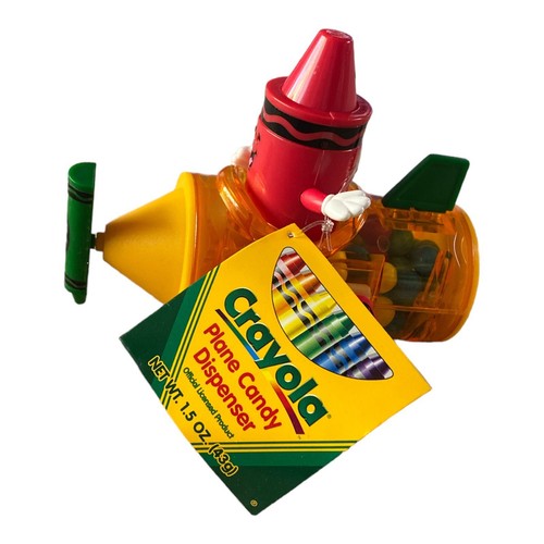 Vintage 2003 Large Colorful Crayola Plane Candy Dispenser Coin Bank *Unopened - Picture 2 of 6