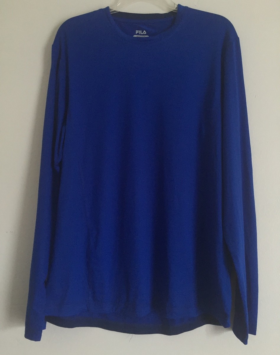 FILA Men's Long Sleeve Active Top Blue Size: XXL B-4