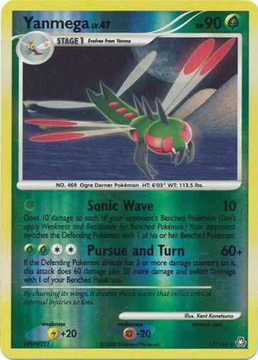 Pokemon Legends Awakened Yanmega Rare Reverse Holo 17/146