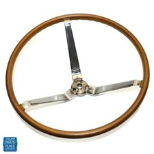 1967 For Pontiac Firebird Gto Deluxe Simulated Wood Steering Wheel Bare New