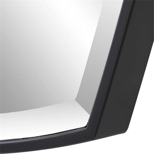 Uttermost Crest Contemporary Curved Metal Mirror in Black Finish - Picture 6 of 6