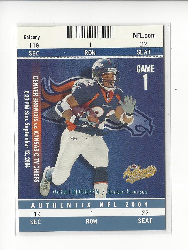 2004 Fleer Authentix Football Balcony Blue Parallel Singles xx/75 - You Choose