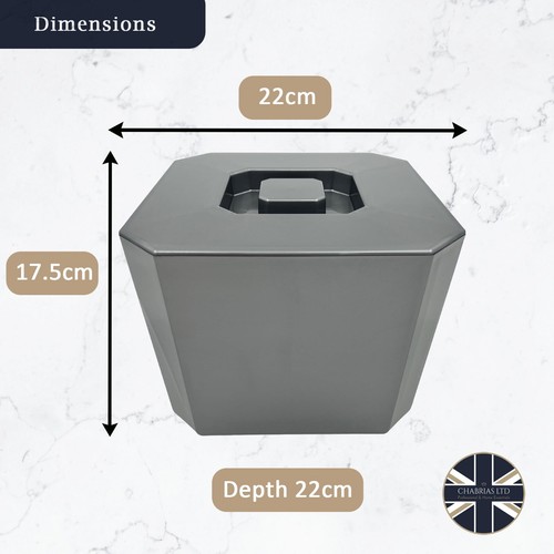 Octagonal Ice Bucket Black, White, Brown 6 Litre Plastic Ice Cube Bucket - 第 29/33 張圖片