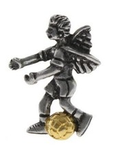 Soccer Pin Guardian Angel Pin Football Soccer Pewter Pin Made in the USA Pin