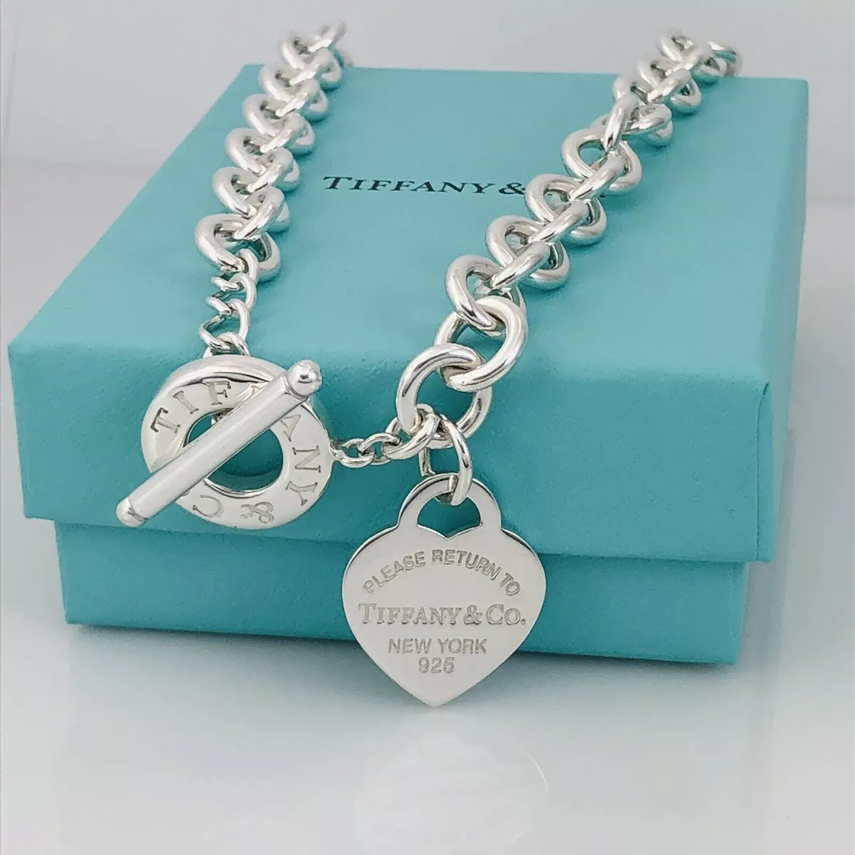 RETURN TO TIFFANY® Heart tag Toggle necklace in sterling |