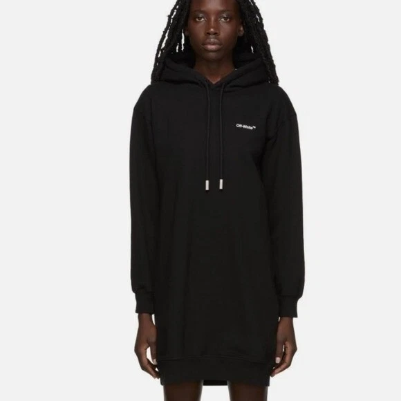 Off-White For All hooded dress - Black