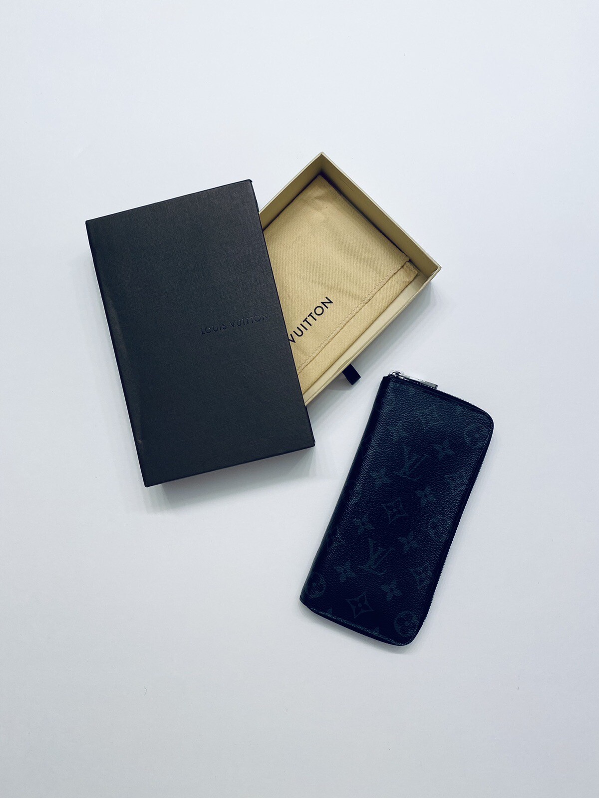 Louis Vuitton Monogram Eclipse Vertical Zippy Lon… - image 1