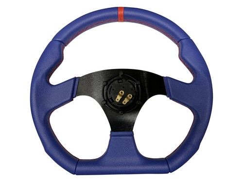 Kit Volante + Boss Blu Nero D1 350mm per NISSAN 003 - Foto 3 di 4