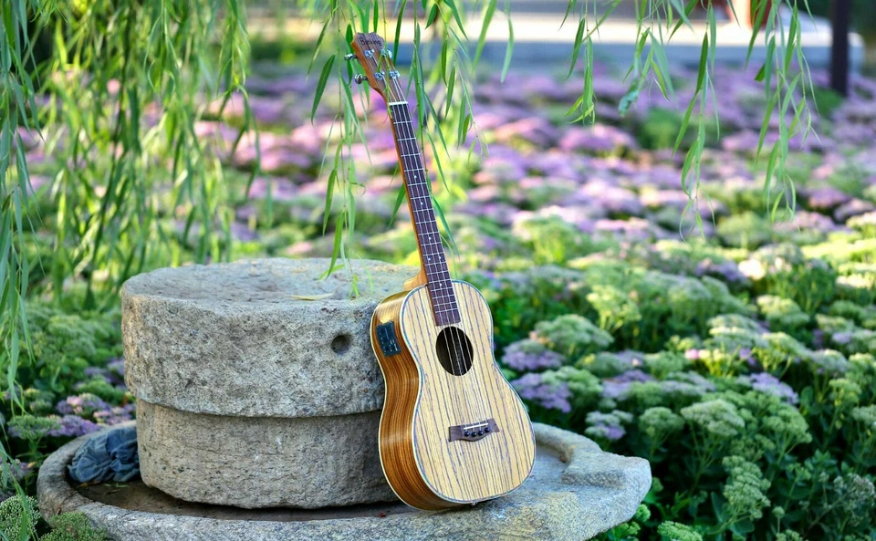 30'' Baritone Ukulele Zebrawood Acoustic Electric Uke Satin With Truss Rod/EQ - Image 3 of 4