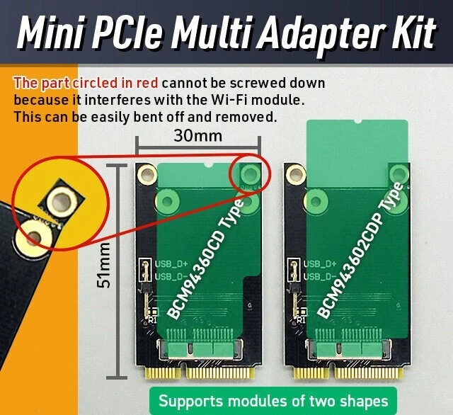 Apple Mac Pro A1289 (2009-2012) 4,1 5,1 WiFi Upgrade Kit for Airport Extreme - Image 2 of 4