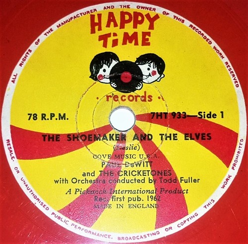 Paul DeWitt And The Cricketones - The Shoemaker And The Elves - 7" Red Vinyl G+ - Picture 3 of 4