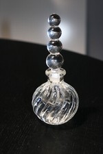 Imperial Candlewick 5 3/4" Tall Glass Perfume Bottle with Bead Stopper