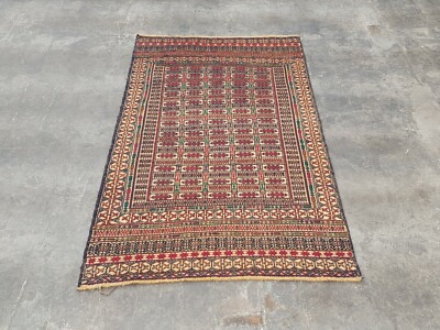 5x3 Fuß handgefertigter afghanischer ADRASKAN Kelim Vintage Kelim bester Stammeskelim Flachgewebe