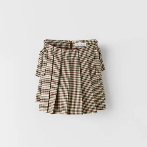 ZARA KIDS 女孩 HOUNDSTOOTH 盒褶裙短裤 6276/233/707 尺寸 9 — 第 2/4 张图片