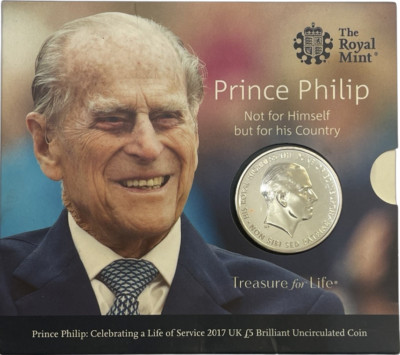 2017 £5 - Philipp Life of Service - fünf Pfund Stempelglanz - Stempelglanz Münzpaket