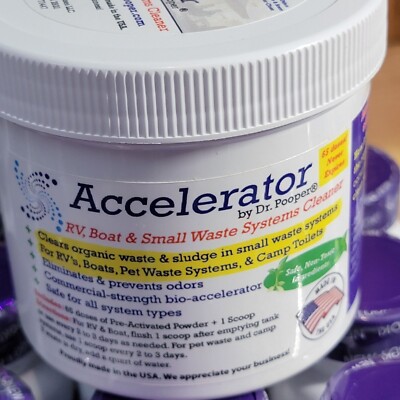 Accelerator By Dr. Pooper RV Boat & Small Waste Systems Cleaner 65 Scoops