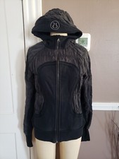 Amazing Woman's Black Hooded Sweatshirt By Lululemon  Size 8 