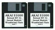 Akai S1000 Floppy Disks Vintage Roland MT-32 Extreme Woodwind Flute 7 8
