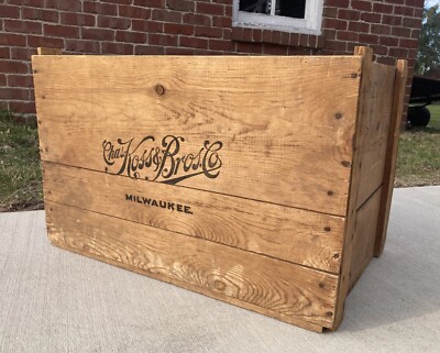 Vintage Wooden Chas. Koss Bros Co Crate Milwaukee Wisconsin Brewery Supplies Box