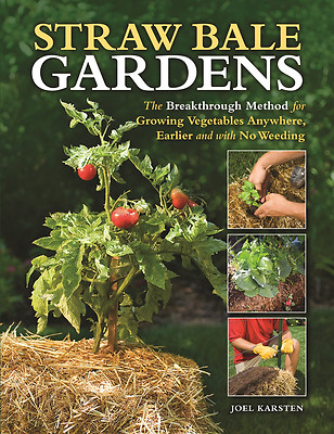 Autographed Original Best STRAW BALE GARDENS organic vegetable gardening textbk