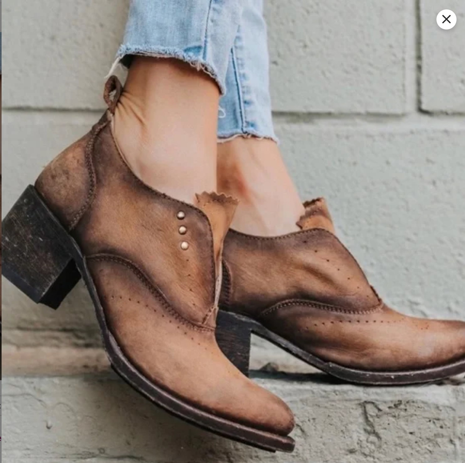 Freebird by Steven SADIE Leather Brown Block Heel Booties Women's size 9