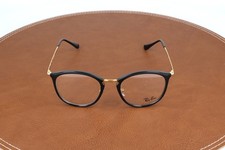 Ray-ban Rb7140 2000 Black Round Eyeglasses Frames 51-20-150