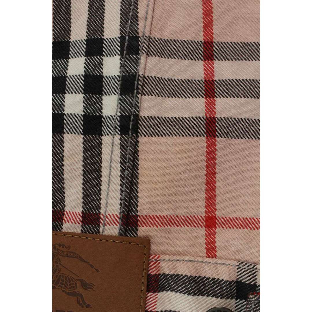 Supreme x Burberry 22SS Denim Trucker Jaclet Nova Total Pattern Jacket Used eafe image 4