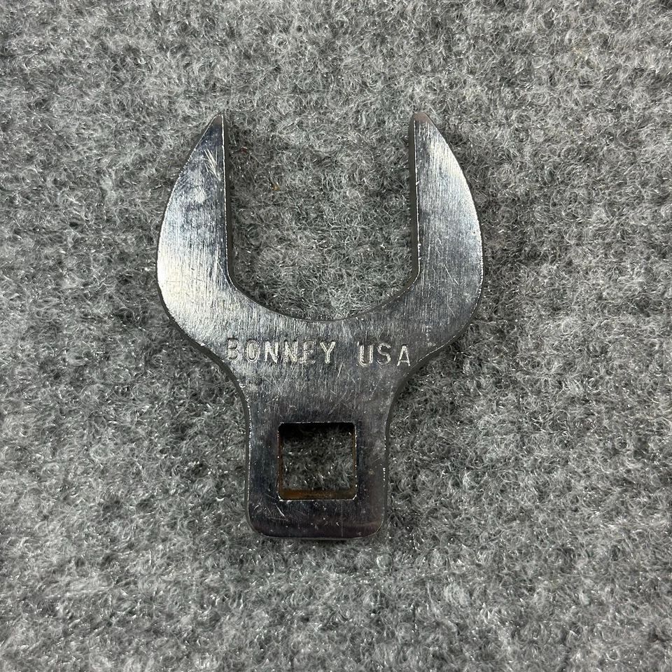 Chave BONNEY Crowfoot 1-1/4” AC40 fabricada nos EUA 1/2” unidade SAE vintage cromada - Imagem 2 de 3