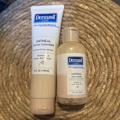 Dermasil Oatmeal Facial Cleanser And Milk Toner Duo New C17