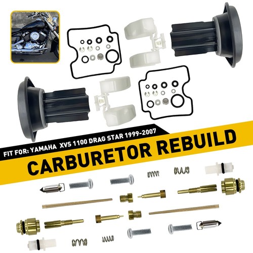 Carburetor Carb Rebuild Repair Kit Fit For XVS Yamaha 1100 Drag Star 1999-2007 J - Picture 1 of 9