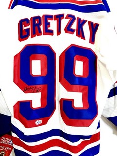 Wayne Gretzky Signed Authentic CCM Jersey BAS BGS Beckett COA Auto NY Rangers 99