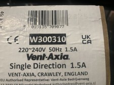 Vent-Axia W300310 Single Direction Variable Speed Fan Controller